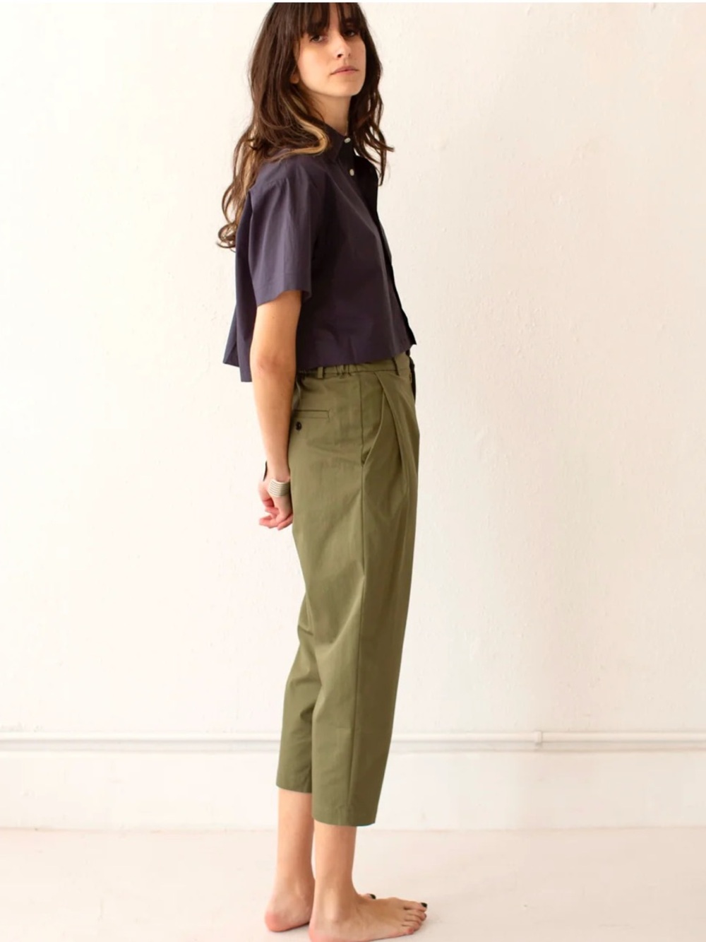 Nicholson & Nicholson Sand Mole Boyfriend Pant Size Small - Picture 2 of 9